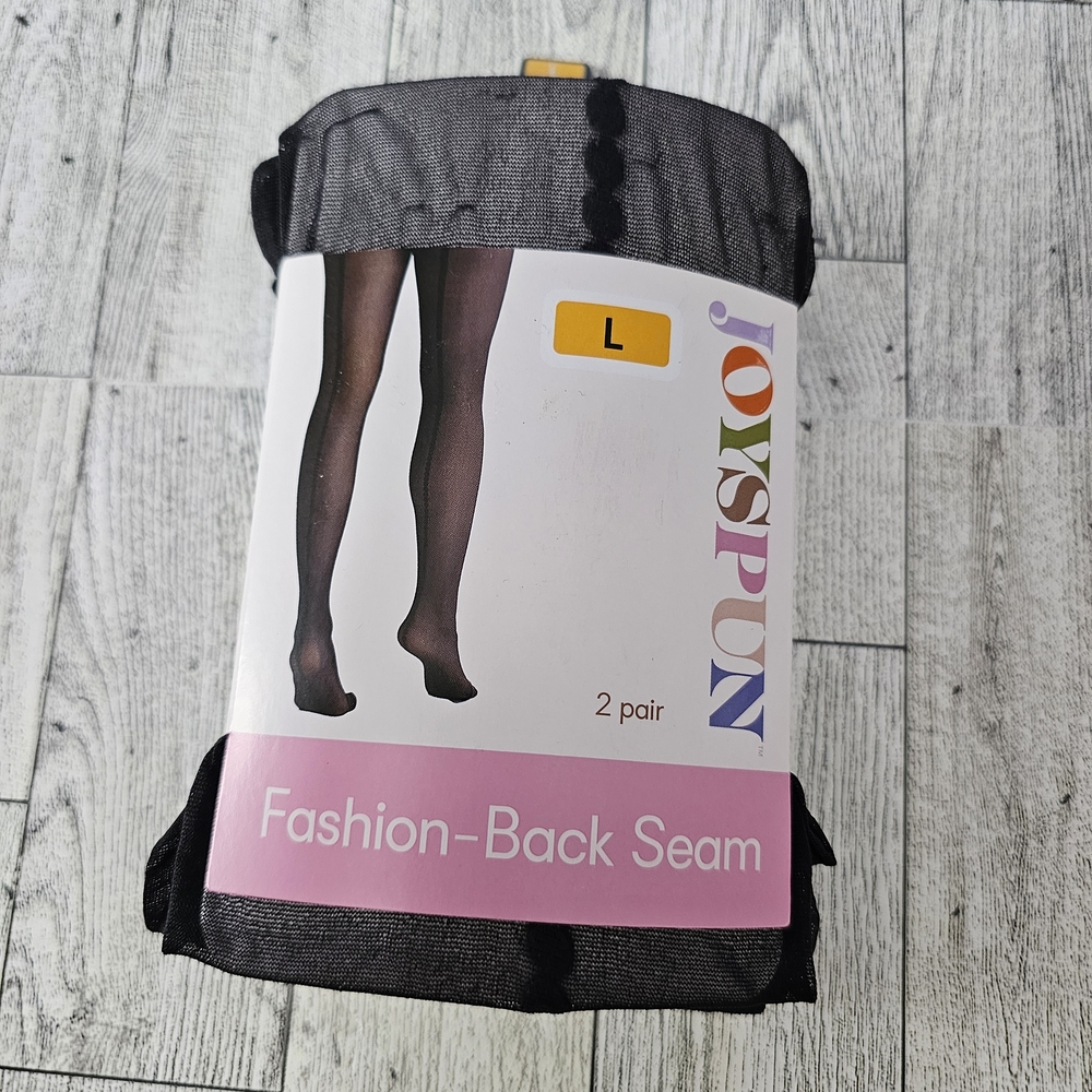Joyspun Black Fashion-Back Seam Hosiery